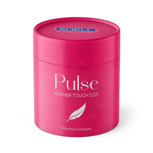 Bao cao su Shell Pulse Feather Touch 0.03 - Hương nước hoa cao cấp, siêu mỏng - Hộp 10 cái