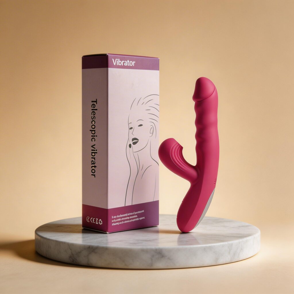 Máy Rung Điểm G Cao Cấp VIBRATOR - Đa Năng 1 Dương Vật Giả 2 Đầu - Bú Mút Rung Thụt