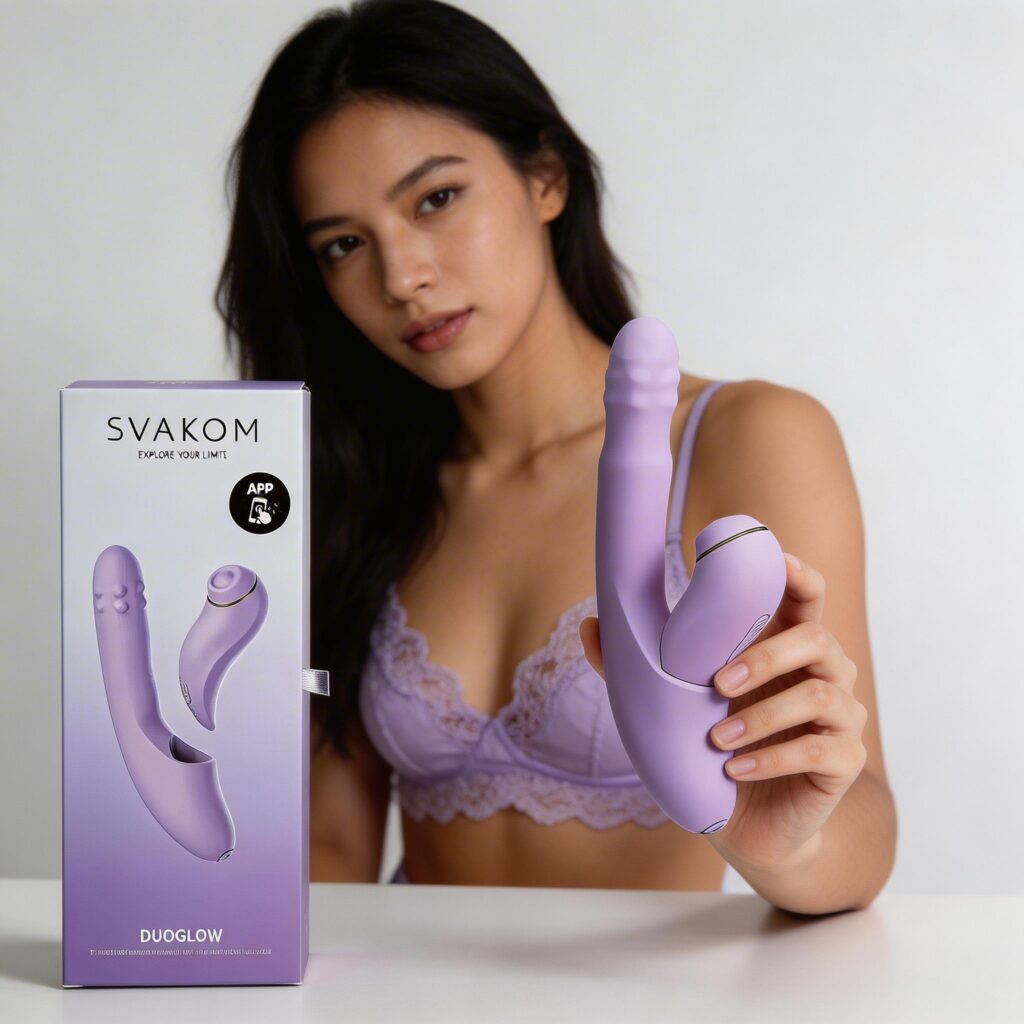 Dương Vật Giả Cao Cấp SVAKOM Duoglow - 2 Đầu Rung