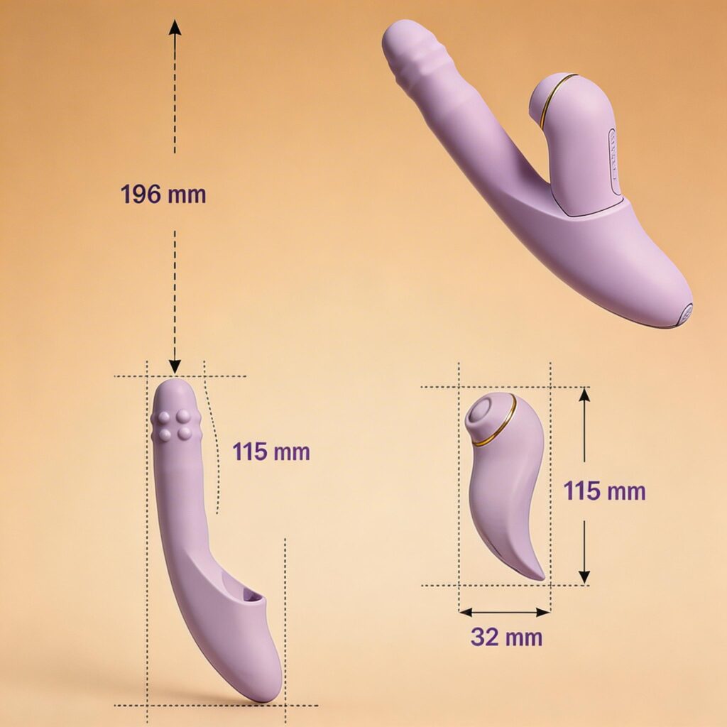 Dương Vật Giả Cao Cấp SVAKOM Duoglow - 2 Đầu Rung