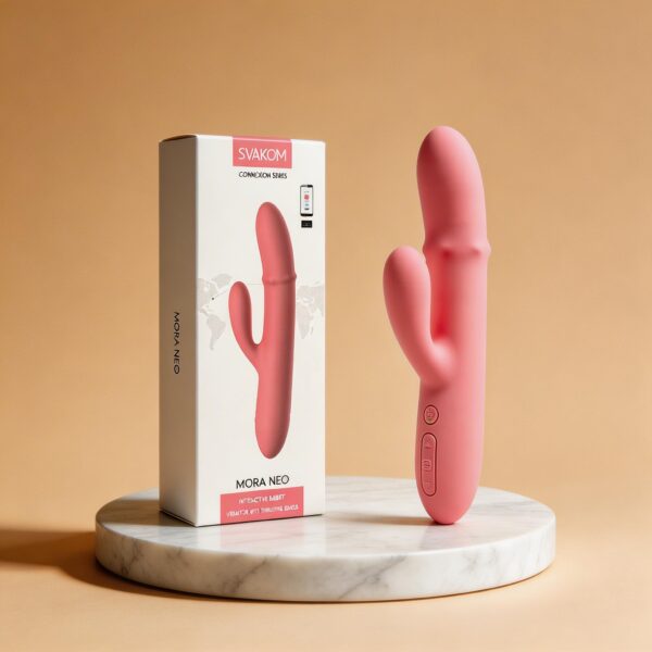Dương vật giả cao câp SVAKOM Mora Neon - Bi Xoay - Điều khiển từ xa qua app