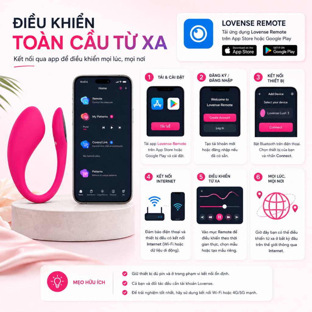 Trứng Rung Lovense Lush 4 – Xóa Tan Khoảng Cách Yêu Xa