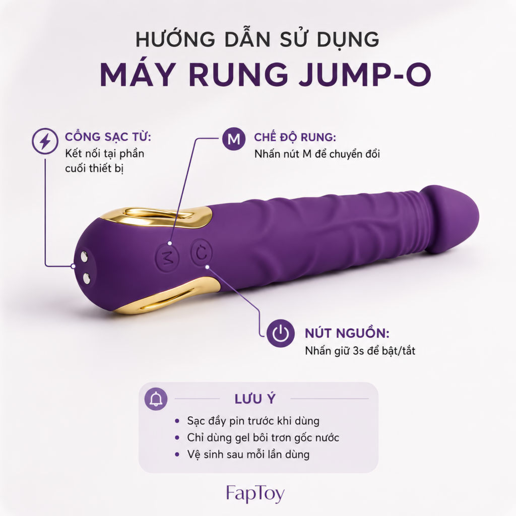 Máy Rung Điểm G JUMP-O – 10 Chế Độ Rung Mạnh Mẽ
