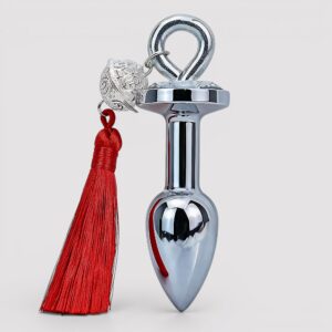 Nút Hậu Môn (Butt Plug) Inox Gắn Đá Có Chuông Cao Cấp