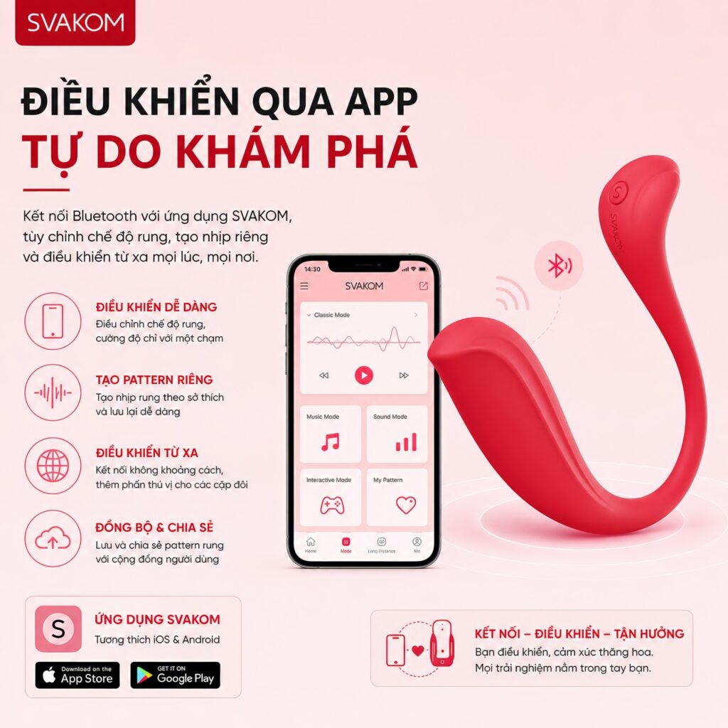 Trứng Rung Cao Cấp SVAKOM Phoenix Neo 2 – Điều Khiển Qua App