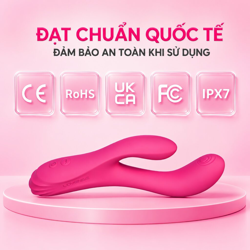 Máy Rung Điểm G Cao Cấp Lovense Osci 3 - Rung Ngoáy Tỏa Nhiệt Điều Khiển App Từ Xa 7 Chứng nhận chất lượng và độ an toàn y tế của Lovense Osci 3