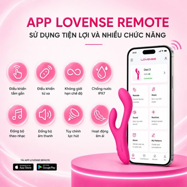Giao diện kết nối và điều khiển từ xa trên App Lovense Remote